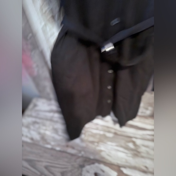 Club Monaco Ponte Knit Dress Size Small Black Belted Shirt Dress - Picture 7 of 8